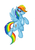 Size: 2893x4092 | Tagged: safe, artist:saliantsunbreeze, rainbow dash, pegasus, pony, g4, female, flying, mare, simple background, solo, white background