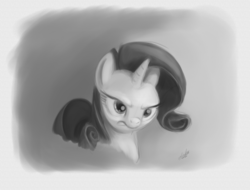 Size: 1600x1216 | Tagged: safe, artist:zlack3r, rarity, pony, unicorn, g4, angry, female, grayscale, mare, monochrome, sketch, solo