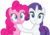 Size: 4354x3058 | Tagged: safe, artist:exe2001, pinkie pie, rarity, earth pony, pony, unicorn, g4, putting your hoof down, season 2, .svg available, duo, female, inkscape, mare, reaction image, shocked, simple background, stunned, transparent background, vector