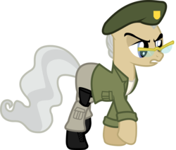 Size: 1771x1500 | Tagged: safe, artist:smashinator, mayor mare, earth pony, pony, g4, beret, bill, clothes, crossover, female, glasses, left 4 dead, mare, simple background, solo, transparent background