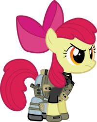 Size: 1246x1556 | Tagged: safe, artist:smashinator, apple bloom, earth pony, pony, g4, call of duty, call of duty: modern warfare, crossover, female, filly, john "soap" mactavish, simple background, solo, transparent background