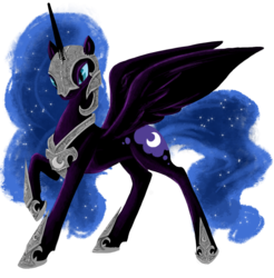 Size: 1169x1190 | Tagged: safe, artist:silfoe, nightmare moon, alicorn, pony, g4, female, mare, simple background, solo, transparent background