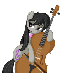 Size: 10000x11962 | Tagged: safe, artist:alexpony, artist:killryde, octavia melody, earth pony, pony, g4, .psd available, absurd resolution, bipedal, cello, female, lidded eyes, looking at something, looking sideways, mare, messy mane, musical instrument, simple background, solo, transparent background, vector