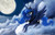 Size: 1330x861 | Tagged: safe, artist:johnjoseco, princess luna, alicorn, pony, g4, cloud, cloudy, female, full moon, hooves, horn, jewelry, lying on a cloud, mare, moon, night, night sky, on a cloud, profile, prone, regalia, sky, smiling, solo, spread wings, stars, tiara, wings