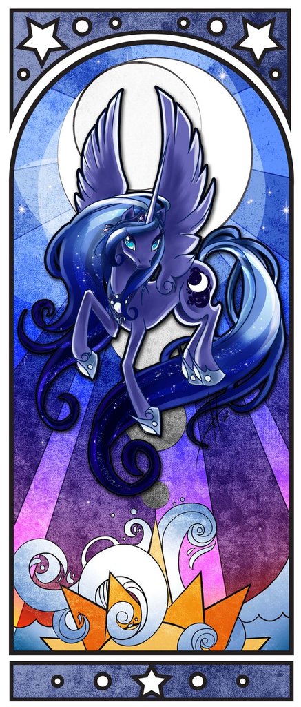 Safe Artist Ladyamaltea Princess Luna Alicorn Pony Female Mare Modern Art