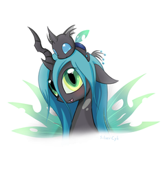 Size: 1287x1326 | Tagged: safe, artist:zymonasyh, queen chrysalis, changeling, changeling queen, nymph, g4, cute, cutealis, cuteling, female, male, mommy chrissy, mother and child, open mouth, simple background, sweet dreams fuel, weapons-grade cute