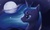 Size: 2000x1200 | Tagged: safe, artist:bluedrg19, princess luna, alicorn, pony, g4, bust, female, full moon, horn, jewelry, mare, moon, portrait, profile, regalia, smiling, solo, tiara