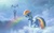 Size: 1280x800 | Tagged: dead source, safe, artist:bluedrg19, rainbow dash, pegasus, pony, g4, bedroom eyes, butt, cloud, cloudsdale, cloudy, female, looking at you, looking back, looking back at you, mare, on a cloud, plot, rainbow, raised hoof, scenery, sky, smiling, smirk, solo, spread wings, standing on a cloud, statue, tail, wings