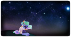 Size: 1099x571 | Tagged: dead source, safe, artist:rizcifra, princess celestia, princess luna, alicorn, pony, g4, female, mare, moon, night, s1 luna, shooting star, sitting, stargazing