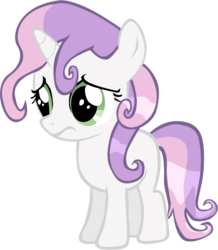 Size: 618x709 | Tagged: safe, artist:rhubarb-leaf, sweetie belle, pony, unicorn, g4, ponyville confidential, female, filly, sad, simple background, solo, transparent background, vector, wet mane, wet mane sweetie belle