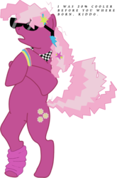 Size: 475x720 | Tagged: safe, artist:digitalexmachina, cheerilee, earth pony, pony, g4, 20% cooler, 80s, 80s cheerilee, bipedal, crossed hooves, female, mare, pose, radicalness, simple background, solo, sunglasses, transparent background