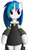 Size: 461x798 | Tagged: safe, artist:tg-0, dj pon-3, vinyl scratch, pony, unicorn, semi-anthro, g4, arm hooves, black dress, clothes, cute, dress, female, little black dress, mare, simple background, solo, vinylbetes, white background