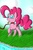 Size: 1200x1800 | Tagged: safe, artist:kinkyspree, pinkie pie, earth pony, pony, g4, collar, female, grass, leash, mare, no pupils, pet play, raised hoof, solo, tongue out