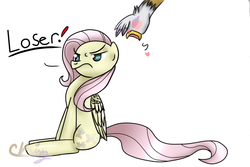 Size: 750x500 | Tagged: safe, artist:pinkie321pie, fluttershy, gilda, griffon, pegasus, pony, g4, discorded, duo, female, flutterbitch, gildashy, heart, lesbian, mare, shipping, simple background, sitting, white background