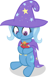 Size: 553x900 | Tagged: safe, artist:manateemckenzie, big macintosh, trixie, pony, unicorn, g4, female, male, mare, plushie, rarepair, shipping, simple background, sitting, straight, transparent background, trixmac