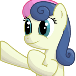 Size: 645x645 | Tagged: safe, artist:popprocks, bon bon, sweetie drops, earth pony, pony, g4, female, mare, simple background, smiling, solo, transparent background