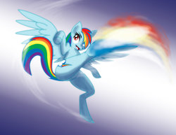 Size: 900x695 | Tagged: safe, artist:thelonecrow, rainbow dash, pegasus, pony, g4, butt, female, flying, kamen rider, kamen rider accel, kamen rider w, kicking, mare, plot, solo