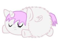 Size: 720x456 | Tagged: artist needed, safe, edit, princess celestia, alicorn, fluffy pony, pony, g4, female, flufflestia, fluffy pony foal, simple background, solo