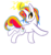 Size: 600x643 | Tagged: dead source, safe, artist:gluxplosion, oc, oc only, hybrid, pony, active stretch, curved horn, female, horn, lidded eyes, magic, mare, raised hoof, raised leg, scales, simple background, smiling, solo, standing, transparent background