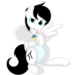 Size: 3000x3000 | Tagged: safe, artist:kloudmutt, oc, oc only, oc:archimedes ogle, pegasus, pony, diaper, diaper fetish, female, high res, it begins, looking at you, male, non-baby in diaper, pacifier, poofy diaper, simple background, solo, stallion, transparent background, white