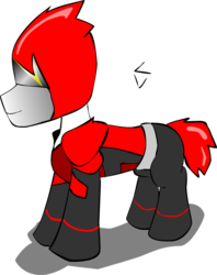 Size: 570x719 | Tagged: safe, artist:rinsankajugin, pony, akibarangers, akibared, ponified, simple background, solo, super sentai, transparent background, unofficial super sentai