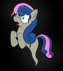 Size: 1725x1952 | Tagged: safe, artist:zomgitsalaura, bon bon, sweetie drops, earth pony, ghost, ghost pony, pony, g4, black background, female, mare, simple background, solo