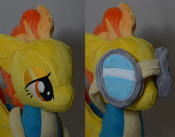 Size: 498x391 | Tagged: safe, artist:makeshiftwings30, spitfire, pegasus, pony, g4, female, goggles, irl, mare, photo, plushie, solo