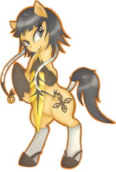 Size: 792x1175 | Tagged: safe, artist:pony-untastic, pony, bleach (manga), ponified, rearing, simple background, soi fon, solo, tail wrap, transparent background