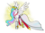 Size: 3312x2471 | Tagged: safe, artist:sakuyamon, princess celestia, alicorn, pony, g4, abstract background, clothes, costume, disney, female, high res, kingdom hearts, mare, princess, simple background, solo, spread wings, transparent background, wings