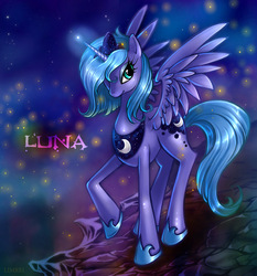 Size: 990x1064 | Tagged: safe, artist:limreiart, princess luna, alicorn, pony, g4, female, mare, s1 luna, solo