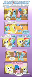 Size: 983x2347 | Tagged: safe, artist:sorcerushorserus, baby ribbs, brolly, derpy hooves, firefly, rainbow dash, surprise, whitewash, pegasus, pony, comic:dash academy, g1, g4, comic, female, g1 to g4, generation leap, male, mare, shipper on deck, stallion