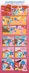 Size: 994x2471 | Tagged: safe, artist:sorcerushorserus, baby ribbs, brolly, derpy hooves, firefly, rainbow dash, surprise, whitewash, pegasus, pony, comic:dash academy, g1, g4, argie ribbs, comic, female, g1 to g4, generation leap, male, mare, stallion