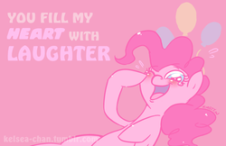 Size: 1280x828 | Tagged: safe, artist:kelsea-chan, part of a set, pinkie pie, earth pony, pony, g4, blushing, female, mare, solo, valentine