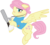 Size: 4524x4044 | Tagged: safe, artist:nullpony-exception, artist:spectreh, fluttershy, pegasus, pony, g4, absurd resolution, blushing, butterscotch, floppy ears, male, rule 63, scout (tf2), simple background, solo, stallion, team fortress 2, transparent background