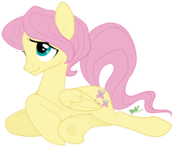 Size: 1000x849 | Tagged: safe, artist:pandadox, fluttershy, pegasus, pony, g4, adorascotch, butterscotch, cute, looking up, male, prone, rule 63, rule63betes, simple background, smiling, solo, stallion, transparent background, underhoof