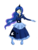 Size: 600x800 | Tagged: safe, artist:leimy, artist:spchlss, princess luna, human, g4, clothes, cutie mark on clothes, female, humanized, pixiv, puffy sleeves, simple background, solo, style emulation, touhou, transparent background, zun