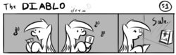 Size: 802x253 | Tagged: safe, artist:tetrapony, derpy hooves, pegasus, pony, comic:the daily derp, g4, comic, female, mare, nintendo ds, solo, the diablo derp