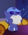 Size: 405x510 | Tagged: safe, artist:tediium, princess luna, alicorn, pony, g4, baby, baby luna, baby pony, cute, diaper, edible heavenly object, female, filly, foal, lunabetes, moon, nom, solo, tangible heavenly object, woona