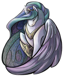 Size: 575x680 | Tagged: safe, artist:nikohl, princess celestia, alicorn, pony, g4, curved horn, horn, looking down, male, rule 63, simple background, solo, transparent background