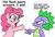 Size: 371x251 | Tagged: safe, artist:terry, pinkie pie, spike, dragon, earth pony, pony, g4, fail, female, male, mare, simple background, white background