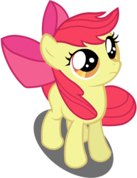 Size: 3298x4269 | Tagged: safe, artist:bobthelurker, apple bloom, earth pony, pony, family appreciation day, g4, female, filly, frown, looking up, simple background, solo, transparent background, vector, windswept mane