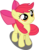 Size: 3298x4269 | Tagged: safe, artist:bobthelurker, apple bloom, earth pony, pony, family appreciation day, g4, female, filly, frown, looking up, simple background, solo, transparent background, vector, windswept mane