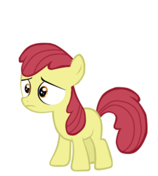 Size: 423x470 | Tagged: safe, artist:powderpony, apple bloom, earth pony, pony, g4, female, filly, missing accessory, simple background, solo, transparent background, vector