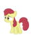 Size: 423x470 | Tagged: safe, artist:powderpony, apple bloom, earth pony, pony, g4, female, filly, missing accessory, simple background, solo, transparent background, vector