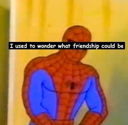 Size: 342x334 | Tagged: artist needed, safe, edit, human, caption, comic sans, image macro, male, meme, meta, opening theme, solo, spider-man, text, theme song