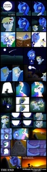 Size: 2179x7878 | Tagged: safe, artist:walliscolours, princess celestia, princess luna, oc, oc:white eclipse, alicorn, earth pony, pony, g4, banishment, comic, crying, female, mare, s1 luna, sad