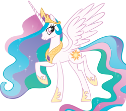 Size: 1951x1719 | Tagged: artist needed, safe, princess celestia, alicorn, pony, g4, artifact, female, looking at you, mare, meta in context, ponibooru, raised hoof, raised leg, simple background, smiling, solo, sparkly mane, sparkly tail, spread wings, stock vector, tail, the first image ever posted on ponibooru, transparent background, vector