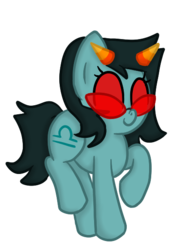 Size: 405x582 | Tagged: safe, artist:poofypegasus, pony, female, homestuck, mare, ponified, simple background, solo, terezi pyrope, transparent background