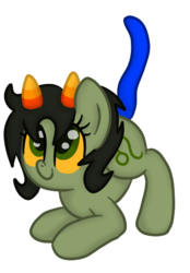 Size: 405x582 | Tagged: safe, artist:poofypegasus, pony, homestuck, nepeta leijon, ponified, simple background, solo, transparent background