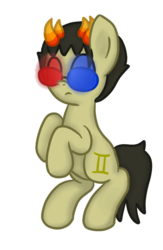 Size: 416x638 | Tagged: safe, artist:poofypegasus, pony, homestuck, ponified, simple background, sollux captor, solo, transparent background